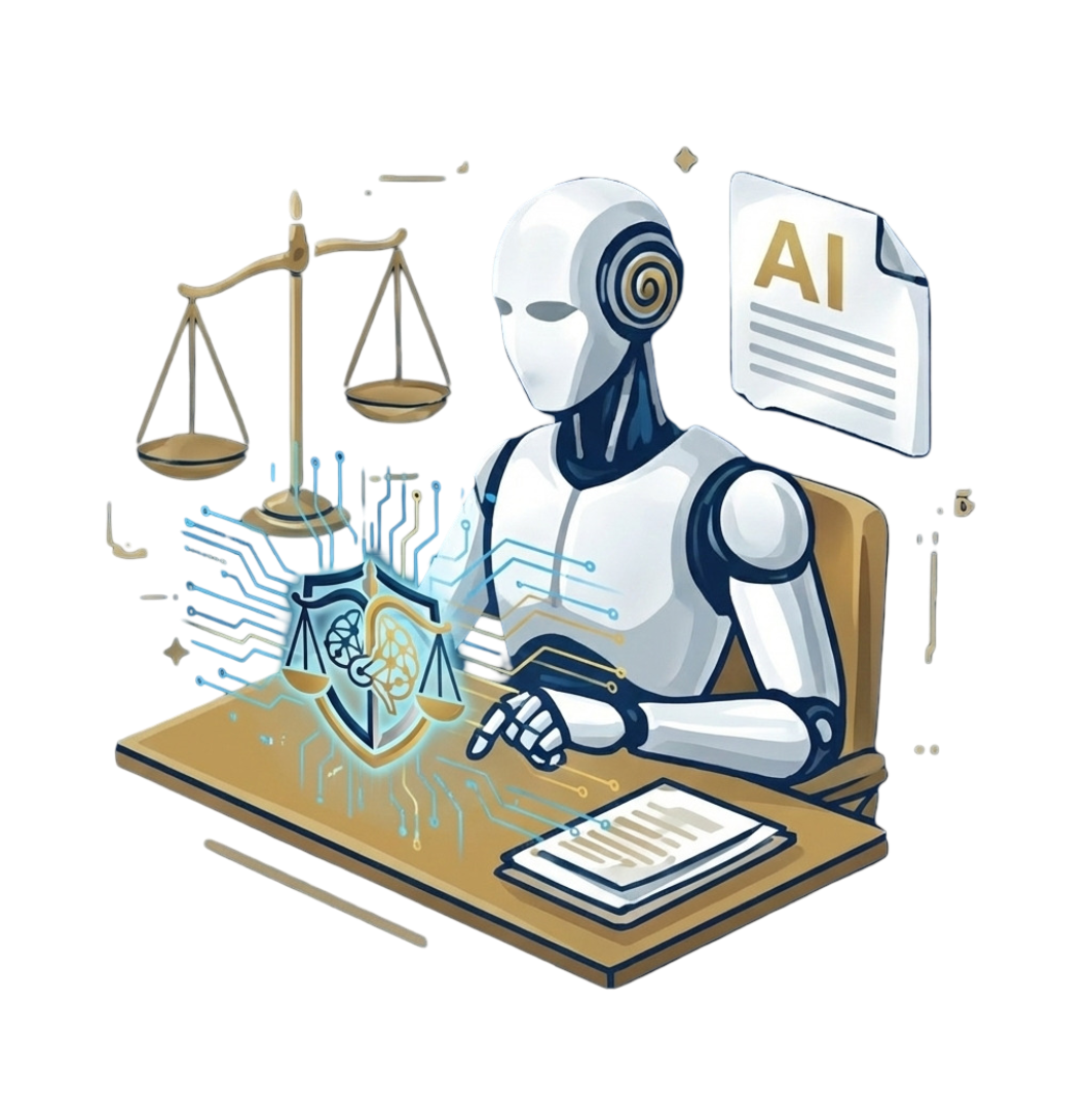 Legal Justice Scales AI Concept
